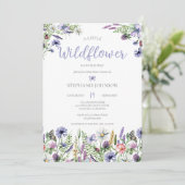 Een klein Baby shower van de lavendel van de Wilde Kaart (Staand voorkant)