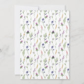 Een klein Baby shower van de lavendel van de Wilde Kaart (Achterkant)