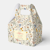 Een klein Baby shower van een meisje met wilde blo Bedankdoosjes (Achterkant)