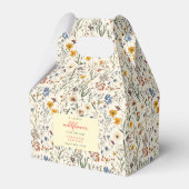 Een klein Baby shower van een meisje met wilde blo Bedankdoosjes (Voorkant Zijde)