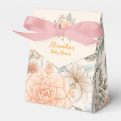 Een klein Baby shower van een meisje met wilde blo Bedankdoosjes (Voorkant Zijde)