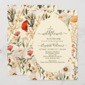 Een klein Baby shower van een meisje met wilde blo Kaart (Voorkant / Achterkant)