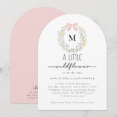 Een klein Baby shower van een meisje met wilde blo Kaart (Voorkant / Achterkant)