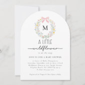 Een klein Baby shower van een meisje met wilde blo Kaart (Voorkant)