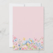 Een klein Baby shower van een meisje met wilde blo Kaart (Achterkant)