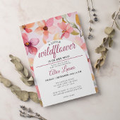 Een klein Baby shower van een meisje met wilde blo Kaart