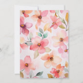 Een klein Baby shower van een meisje met wilde blo Kaart (Achterkant)