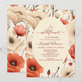 Een klein Baby shower van een meisje met wilde blo Kaart (Voorkant / Achterkant)