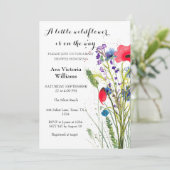 Een klein Baby shower van een meisje met wilde blo Kaart (Staand voorkant)