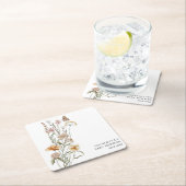 Een klein Baby shower van een meisje met wilde blo Kartonnen Onderzetters (Insitu)