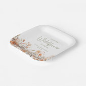 Een klein Baby shower van een meisje met wilde blo Papieren Bordje (Gebogen)