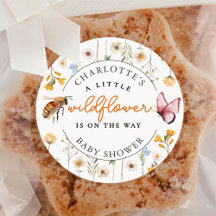 Een klein Baby shower van een meisje met wilde blo