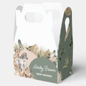 Een klein Baby shower van één Safari-dieren Bedankdoosjes (Geopend)
