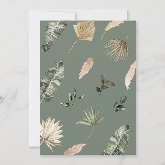 Een klein Baby shower van één Safari-dieren Kaart (Achterkant)