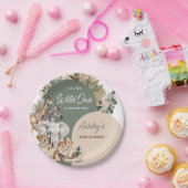 Een klein Baby shower van één Safari-dieren Papieren Bordje (Feest)