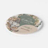 Een klein Baby shower van één Safari-dieren Papieren Bordje (Gekanteld)