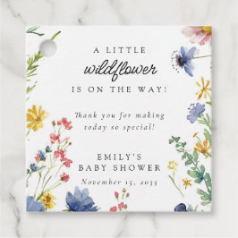 Een klein Baby shower van wilde bloemen Bedankjes Labels