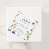 Een klein Baby shower van wilde bloemen Bedankjes Labels (In situ)