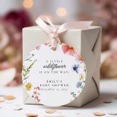 Een klein Baby shower van wilde bloemen Bedankjes Labels
