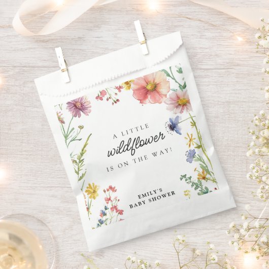 Een klein Baby shower van wilde bloemen Bedankzakje (Geknipt)