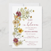 Een klein Baby shower van wilde bloemen Kaart (Voorkant)