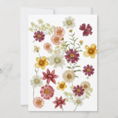 Een klein Baby shower van wilde bloemen Kaart (Achterkant)