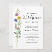 Een klein Baby shower van wilde bloemen Kaart (Voorkant)