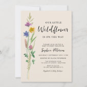 Een klein Baby shower van wilde bloemen Kaart (Voorkant)