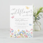 Een klein Baby shower van wilde bloemen Kaart (Staand voorkant)