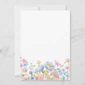Een klein Baby shower van wilde bloemen Kaart (Achterkant)