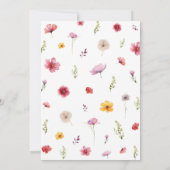 Een klein Baby shower van wilde bloemen Kaart (Achterkant)