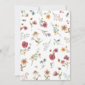 Een klein Baby shower van wilde bloemen Kaart (Achterkant)