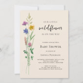 Een klein Baby shower van wilde bloemen Kaart (Voorkant)