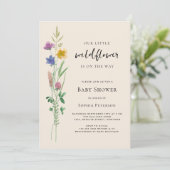 Een klein Baby shower van wilde bloemen Kaart (Staand voorkant)
