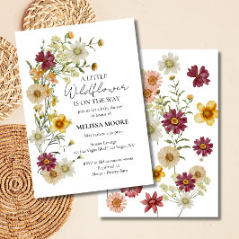 Een klein Baby shower van wilde bloemen Kaart