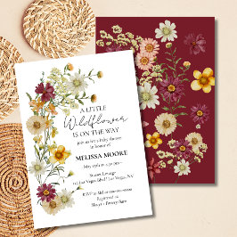 Een klein Baby shower van wilde bloemen Kaart