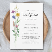 Een klein Baby shower van wilde bloemen Kaart