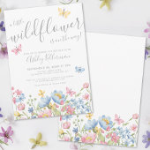 Een klein Baby shower van wilde bloemen Kaart