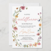 Een klein Baby shower van wilde bloemen Kaart (Voorkant)