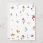 Een klein Baby shower van wilde bloemen Kaart (Achterkant)