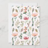 Een klein Baby shower van wilde bloemen Kaart (Achterkant)