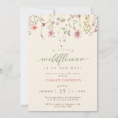 Een klein Baby shower van wilde bloemen Kaart (Voorkant)