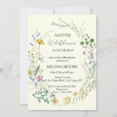 Een klein Baby shower van wilde bloemen Kaart (Voorkant)