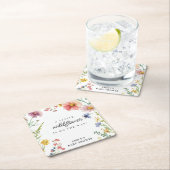 Een klein Baby shower van wilde bloemen Kartonnen Onderzetters (Insitu)