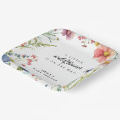 Een klein Baby shower van wilde bloemen Papieren Bordje (Gebogen)