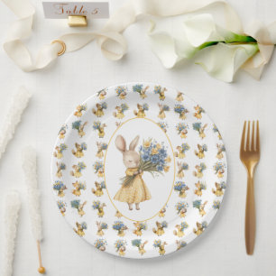 Een klein Baby shower van wilde bloemen Papieren Bordje