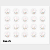 Een klein Baby shower van wilde bloemen Ronde Sticker (Vel)