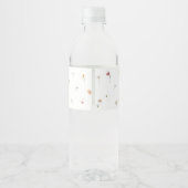 Een klein Baby shower van wilde bloemen Waterfles Etiket (Achterkant)
