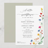 Een klein Baby shower van wilde bloemen, weide wil Kaart (Voorkant / Achterkant)