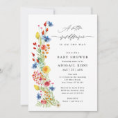 Een klein Baby shower van wilde bloemen, weide wil Kaart (Voorkant)